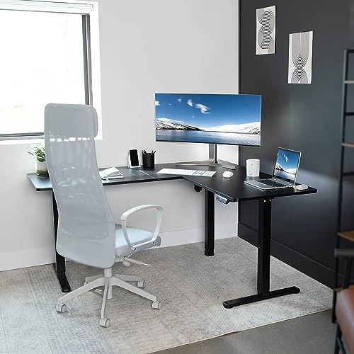 Electric Corner L-Shaped Standing Desk — Standing Desk, VIVO