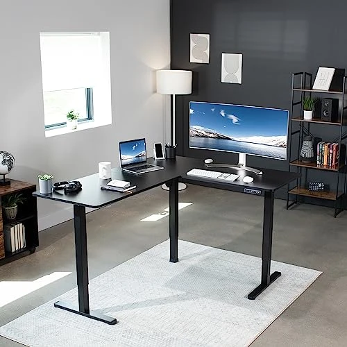 Electric Corner L-Shaped Standing Desk — Standing Desk, VIVO