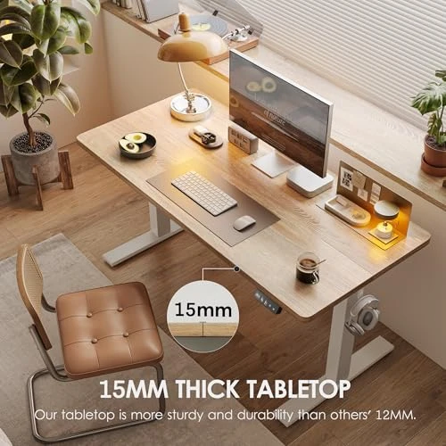 Electric Height Adjustable Standing Desk with Splice Board and Memory Controller — Standing Desk, TIQLAB