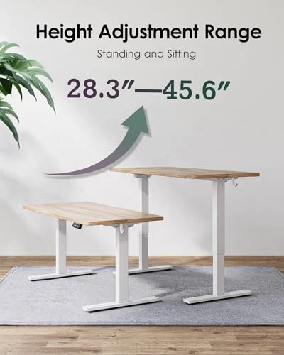 Electric Height Adjustable Standing Desk with Splice Board and Memory Controller — Office, TIQLAB