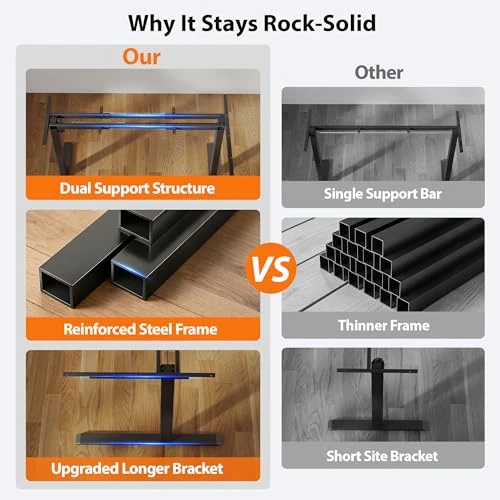 Electric Standing Desk, L-Shaped 55 Inches Height Adjustable Desk, Sit and Stand up for Work Office Home, Ergonomic... — Standing Desk, Agilestic