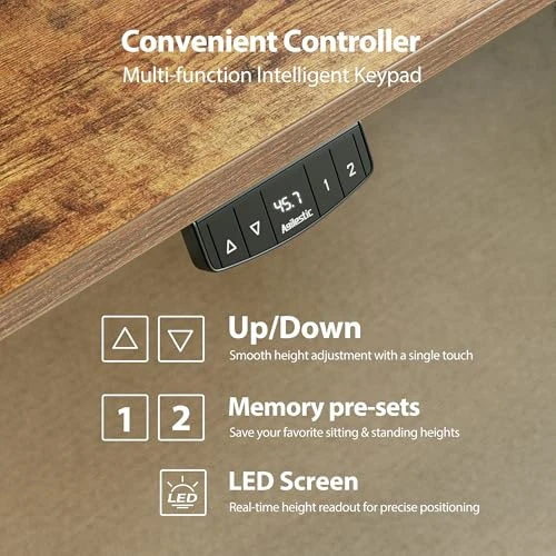 Electric Standing Desk, L-Shaped 55 Inches Height Adjustable Desk, Sit and Stand up for Work Office Home, Ergonomic... — Standing Desk, Agilestic