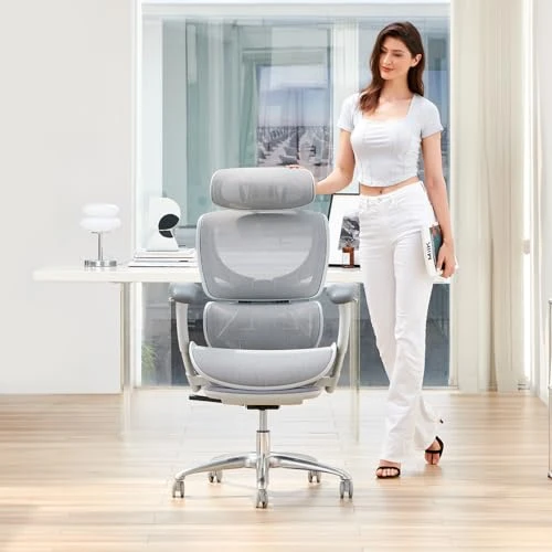 Ergonomic Mesh Office Chair with Footrest — Smart Chairs, COLAMY