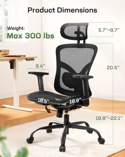 Ergonomic Mesh Office Chair — Smart Chairs, Marsail