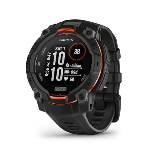 Rugged Outdoor GPS Smartwatch with Solar Charged Display and Built-in Flashlight — GPS Watches, Garmin