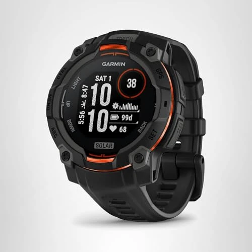 Rugged Outdoor GPS Smartwatch with Solar Charged Display and Built-in Flashlight — GPS Watches, Garmin