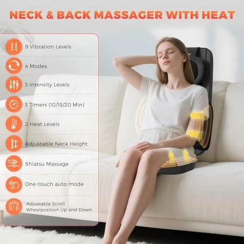 Shiatsu Neck and Back Massager with Heat — Back Relief Solutions, belhope
