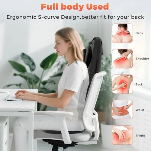 Shiatsu Neck and Back Massager with Heat — Massage Chairs, belhope