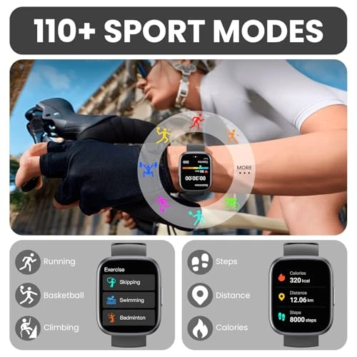 Smart Watch with Touch Screen, Fitness Tracker, Heart Rate Monitor, and Bluetooth Calling — Smart Watch, Poounur