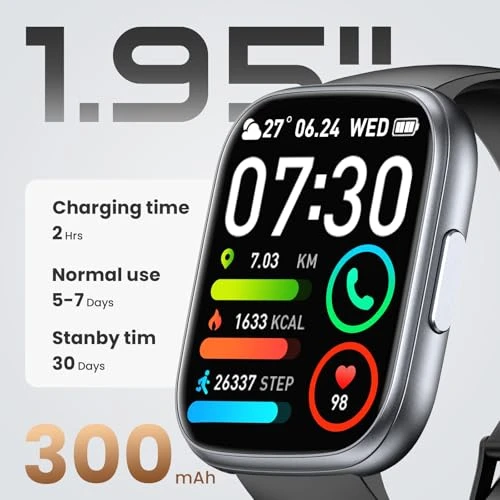 Smart Watch with Touch Screen, Fitness Tracker, Heart Rate Monitor, and Bluetooth Calling — Smart Watch, Poounur