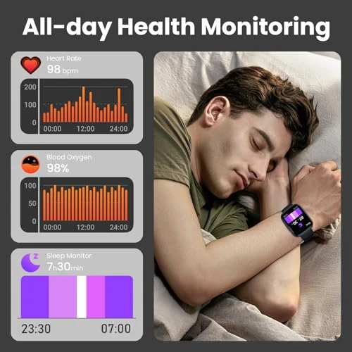 Smart Watch with Touch Screen, Fitness Tracker, Heart Rate Monitor, and Bluetooth Calling — Smart Watch, Poounur