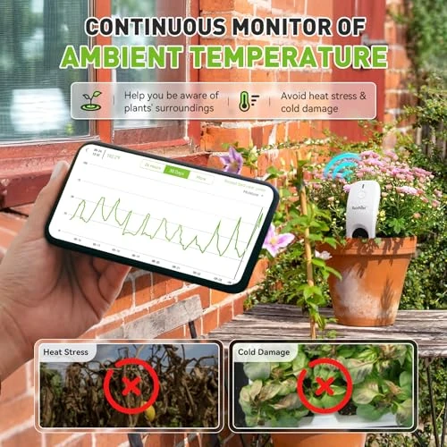 3-in-1 APP Remote Monitoring WiFi Soil Meter — Soil Moisture Sensor, RainPoint