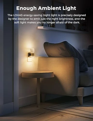 Dimmable Night Light with Dusk to Dawn Sensor, L LOHAS LED