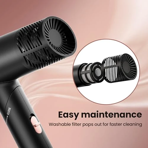 Foldable Travel Hair Dryer with Diffuser, Surfit