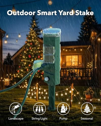 Outdoor Smart Plug Waterproof with 6 Outlets — Smart Plug, HBN