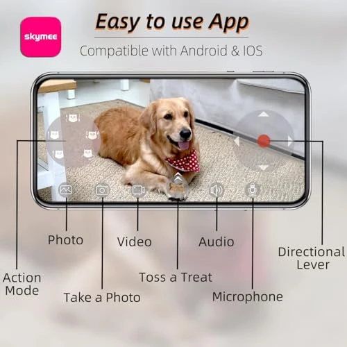 Pet Camera with Treat Dispenser and Interactive Toy — Cameras & Monitors, SKYMEE