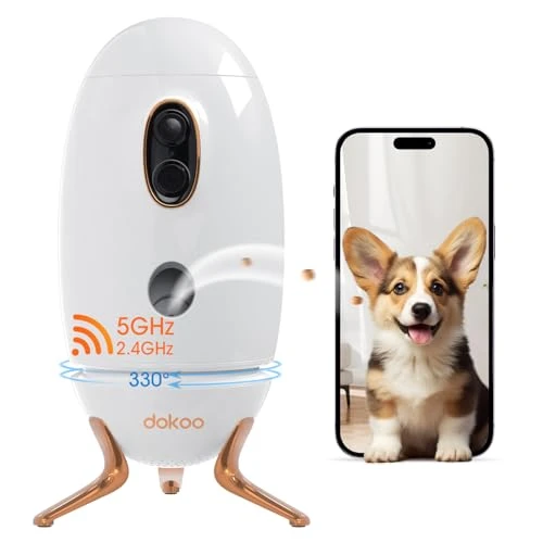 Pet Camera with Treat Dispenser — Automatic Pet Feeder, Dokoo