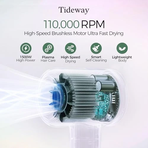 Professional High-Speed Ionic Blow Dryer, TIDEWAY