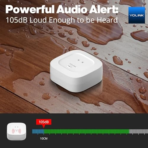 Smart Home Starter Kit with SpeakerHub and Water Leak Sensors — Water Shut Off Valve, YoLink