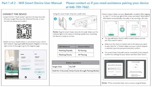 Universal Outlet Concealer with Wi-Fi Smart Power Strip — Smart Plug, Sleek Socket