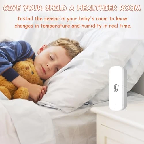 WiFi Hygrometer Thermometer Sensor, Indoor Outdoor Wireless Temperature Humidity Sensor, with Remote Monitor and Alert, JAMHER