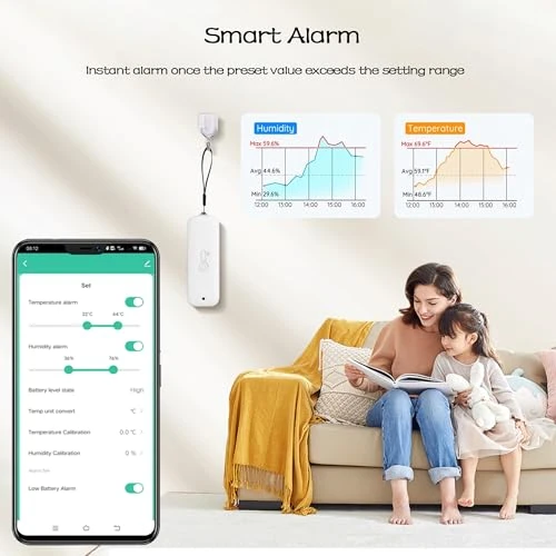 WiFi Hygrometer Thermometer Sensor, PHOVOLT