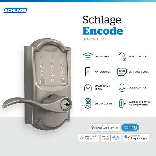 Accent Lever Smart Lock with Keyless Entry Touchscreen — Smart Lock, SCHLAGE