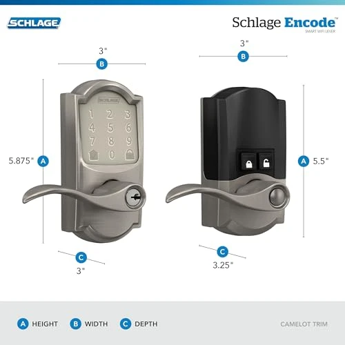 Accent Lever Smart Lock with Keyless Entry Touchscreen — Smart Lock, SCHLAGE