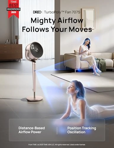 Smart Fan with Position-based Oscillation — Smart Fan, Dreo