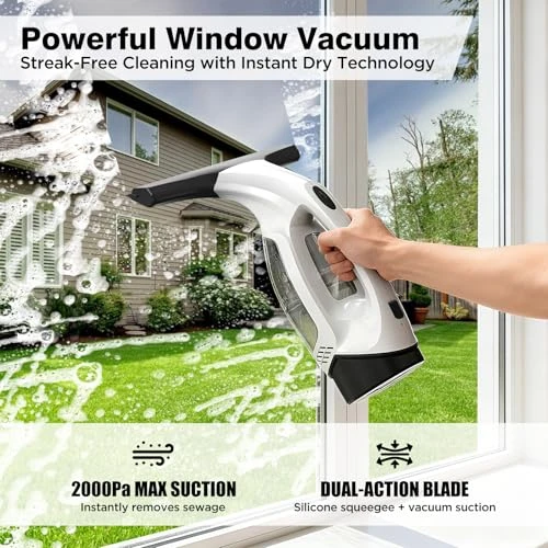 Window Vacuum Squeegee Cordless — Window Cleaning Robot, ZRHI