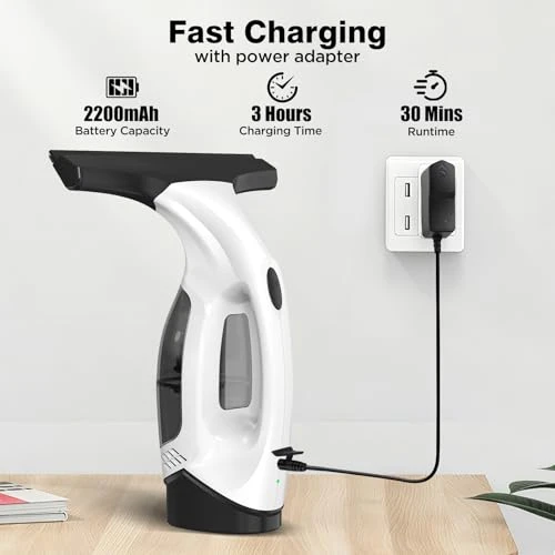 Window Vacuum Squeegee Cordless — Window Cleaning Robot, ZRHI