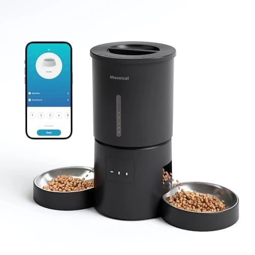 Automatic Cat Feeder with Dual Bowls — Automatic Pet Feeder, Miaosical
