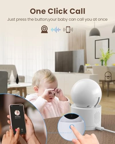 Indoor Security Camera with 2-Way Talk and Motion Detection — Baby Monitor, Mysight