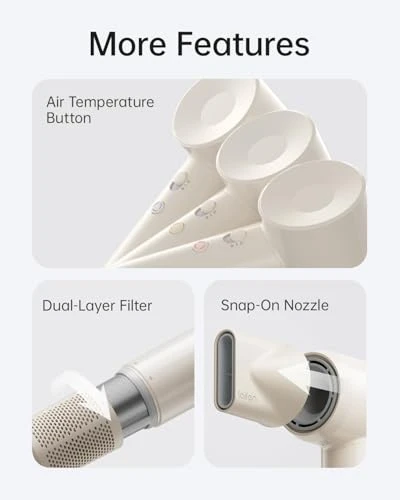 Negative Ionic Blow Dryer with 100,000 RPM Brushless Motor, Laifen