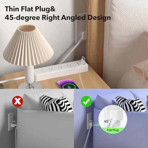 Remote Control Power Strip with 3 Independent Outlets, 4 USBs, Extension Cord, Overload Protection, Wall Mount — Smart Plug, BN-LINK