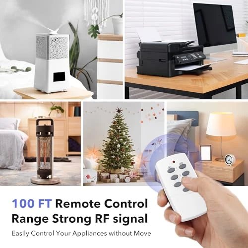 Remote Control Power Strip with 3 Independent Outlets, 4 USBs, Extension Cord, Overload Protection, Wall Mount — Smart Plug, BN-LINK