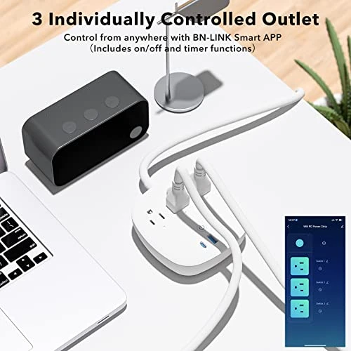 Smart Plug Power Strip with 3 Outlets and 3 USBs — Smart Plug, BN-LINK