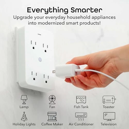 Smart Wi-Fi 4 Outlet Plug with Surge Protection — Smart Plug, Geeni