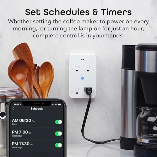 Smart Wi-Fi 4 Outlet Plug with Surge Protection — Smart Plug, Geeni