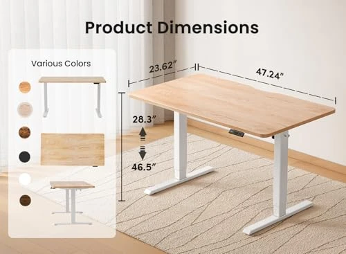 Standing Desk, Ergonomic, Electric Height Adjustable, Sit and Stand Up, Computer Office Desk with Splice Board — Standing Desk, BANTI