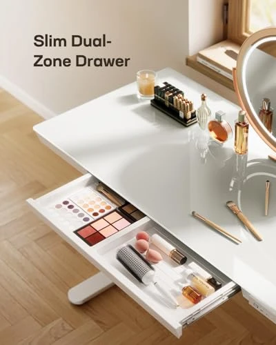 Glass Standing Desk with Drawer — Standing Desk, Marsail