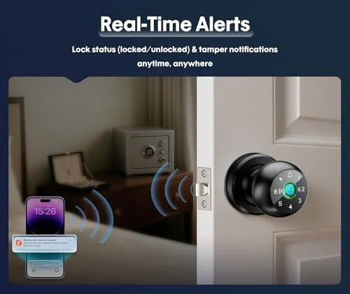 WiFi Smart Fingerprint Door Knob Lock with Keypad — Smart Lock, Swikitec