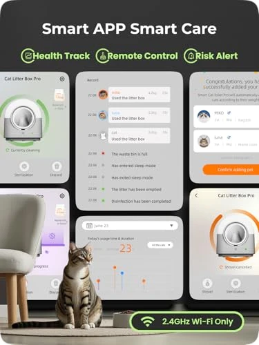 Self Cleaning Cat Litter Box with Deodorizer and Liner — Self-Cleaning Litter Box, HHOlove