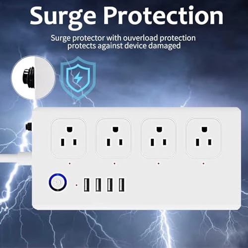 Smart Power Strip with Surge Protection — Smart Plug, XENON
