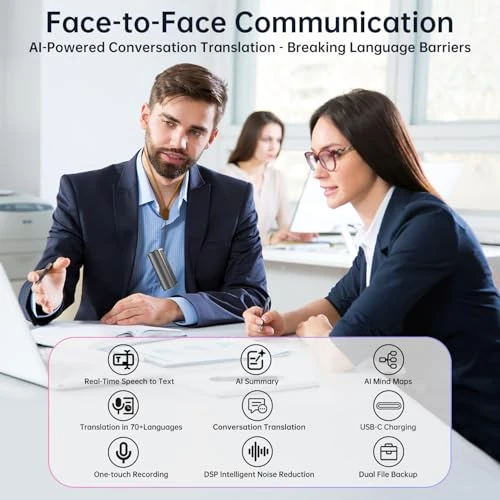 Voice Recorder with Real-Time Transcription and Translation — Translator Device, Zotduo