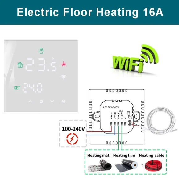 Smart Thermostat with Touch Screen, Minco Thermostatic