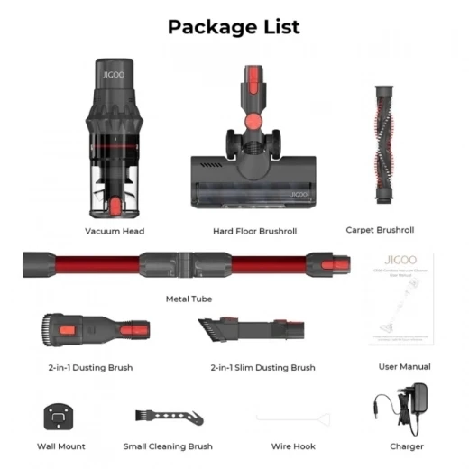 Lightweight Cordless Vacuum Cleaner, JIGOO