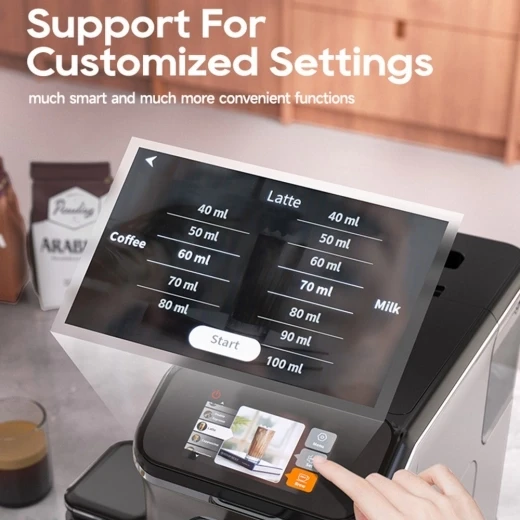 Automatic Espresso Machine with Grinder — Coffee Maker, HIBREW