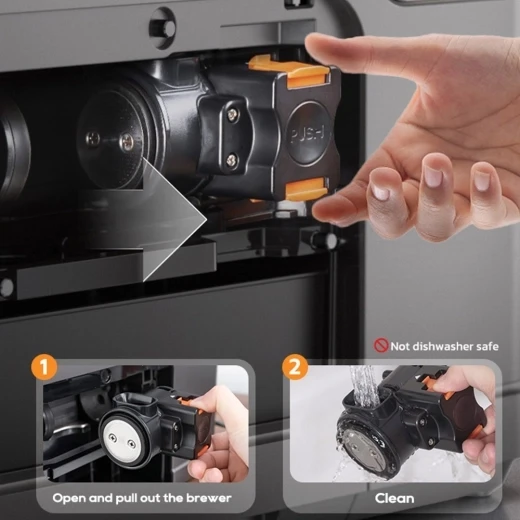 Automatic Espresso Machine with Grinder — Coffee Maker, HIBREW