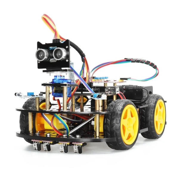 Intelligent Obstacle Avoidance Bluetooth Infrared Control Car Kit — Coding Robot, TSCINBUNY